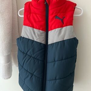 Puma Red and Blue Puffer Vest
